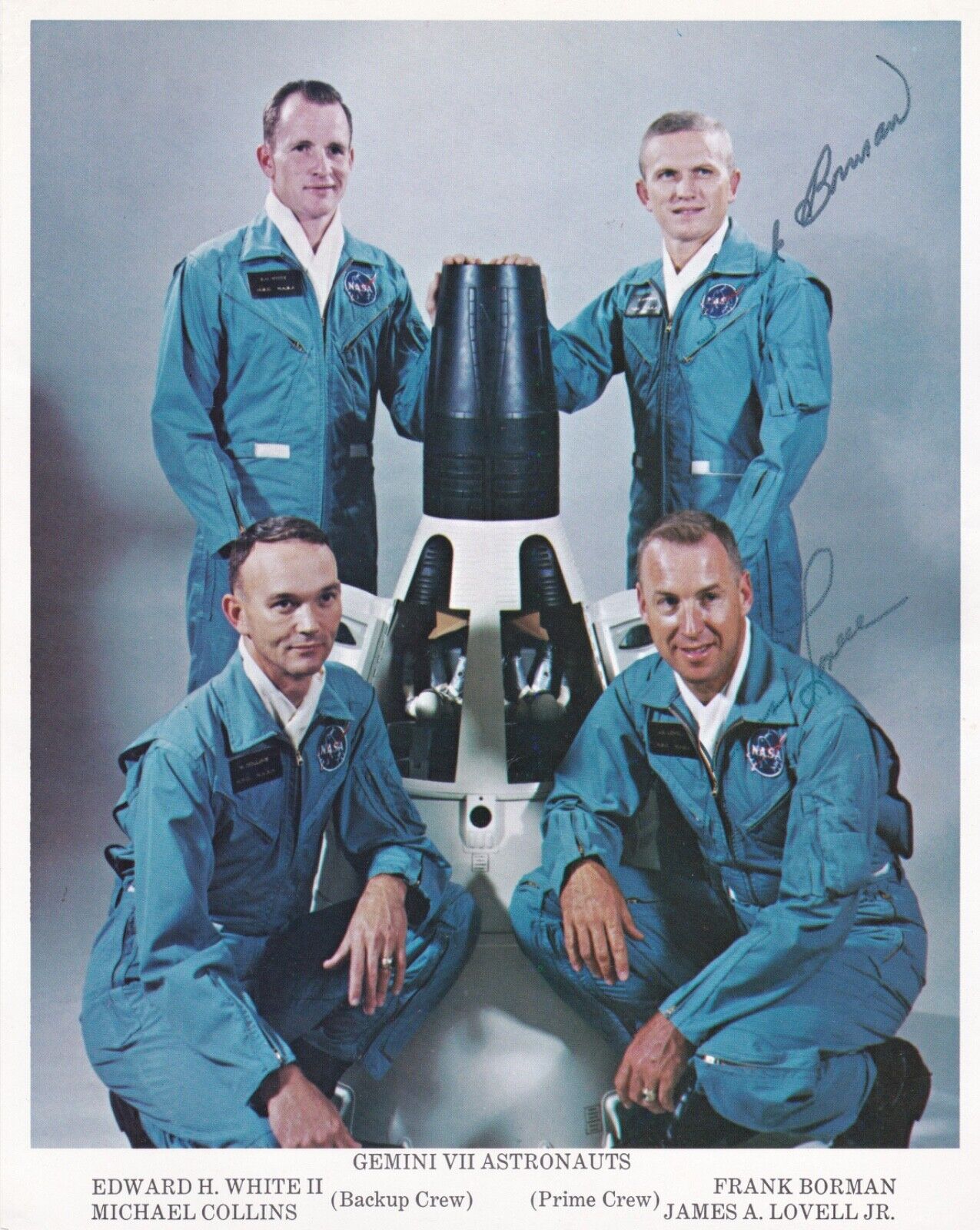 Frank Borman and James Lovell “Signed” Gemini VII Photograph