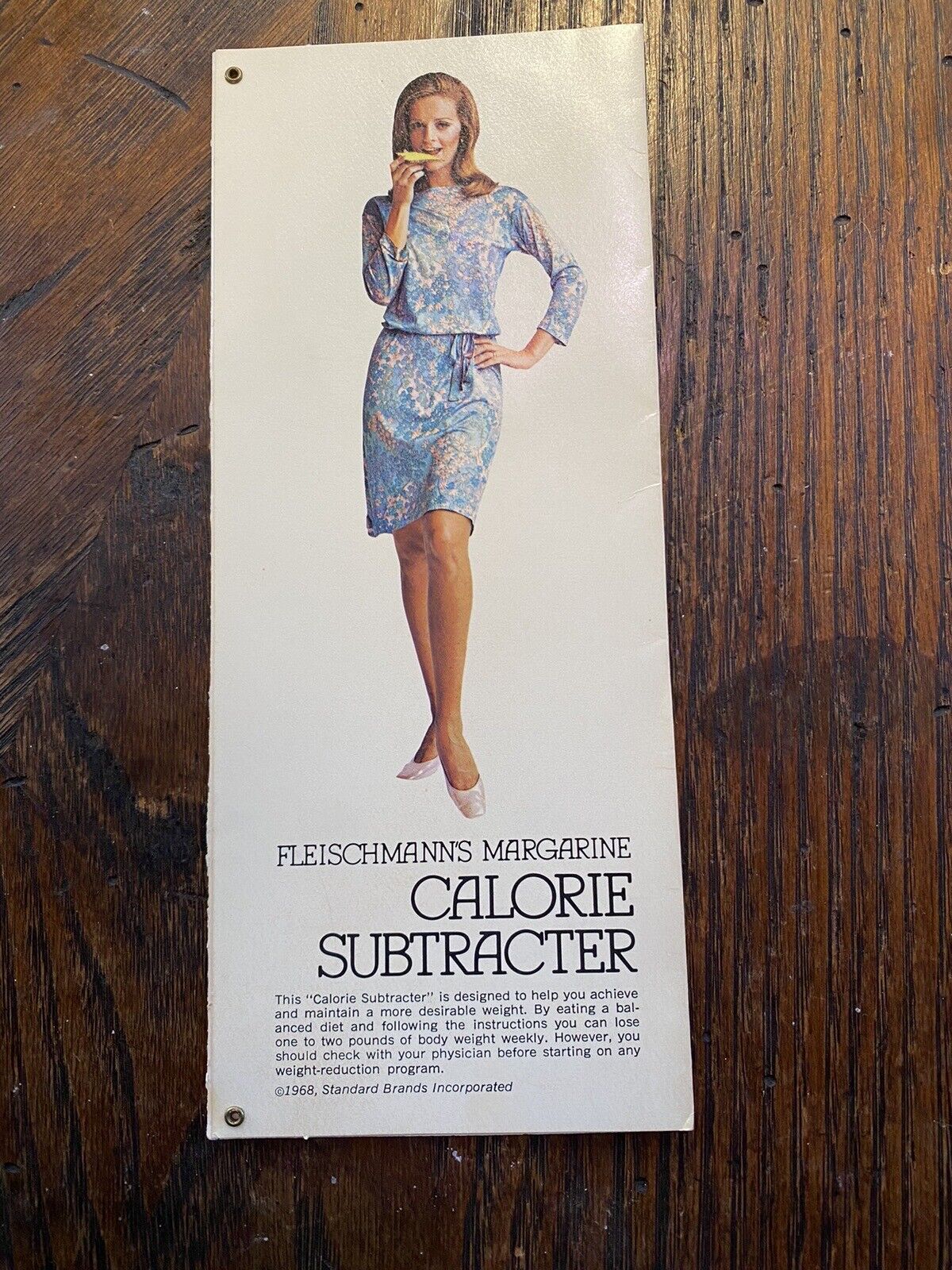 Vintage 1968 Fleischmann’s Margarine Calorie Subtractor Retro 60s Diet Fad Tool