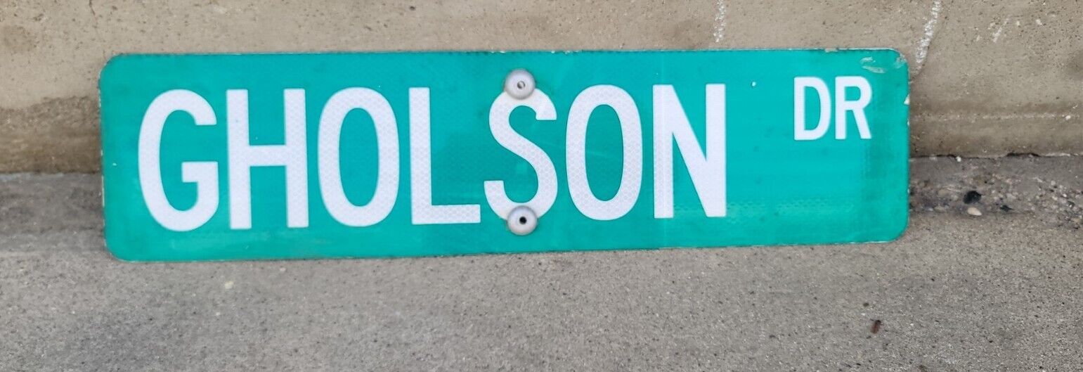 Gholson Drive Metal Street Sign Green 6\