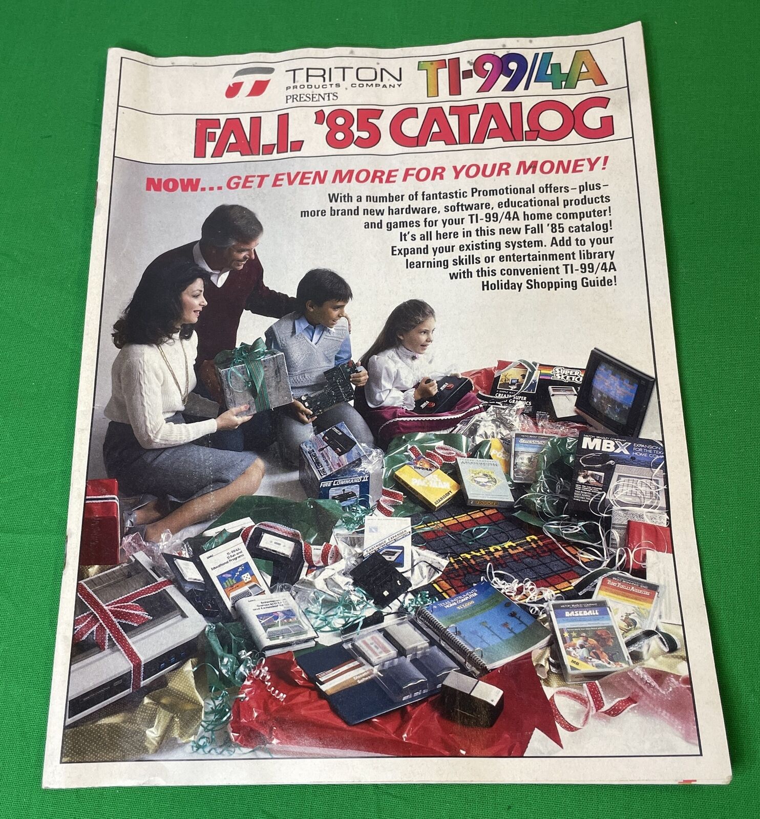 1985 Texas Instruments Home Computer 99/4A TRITON Fall Catalog Games PC QBert ++