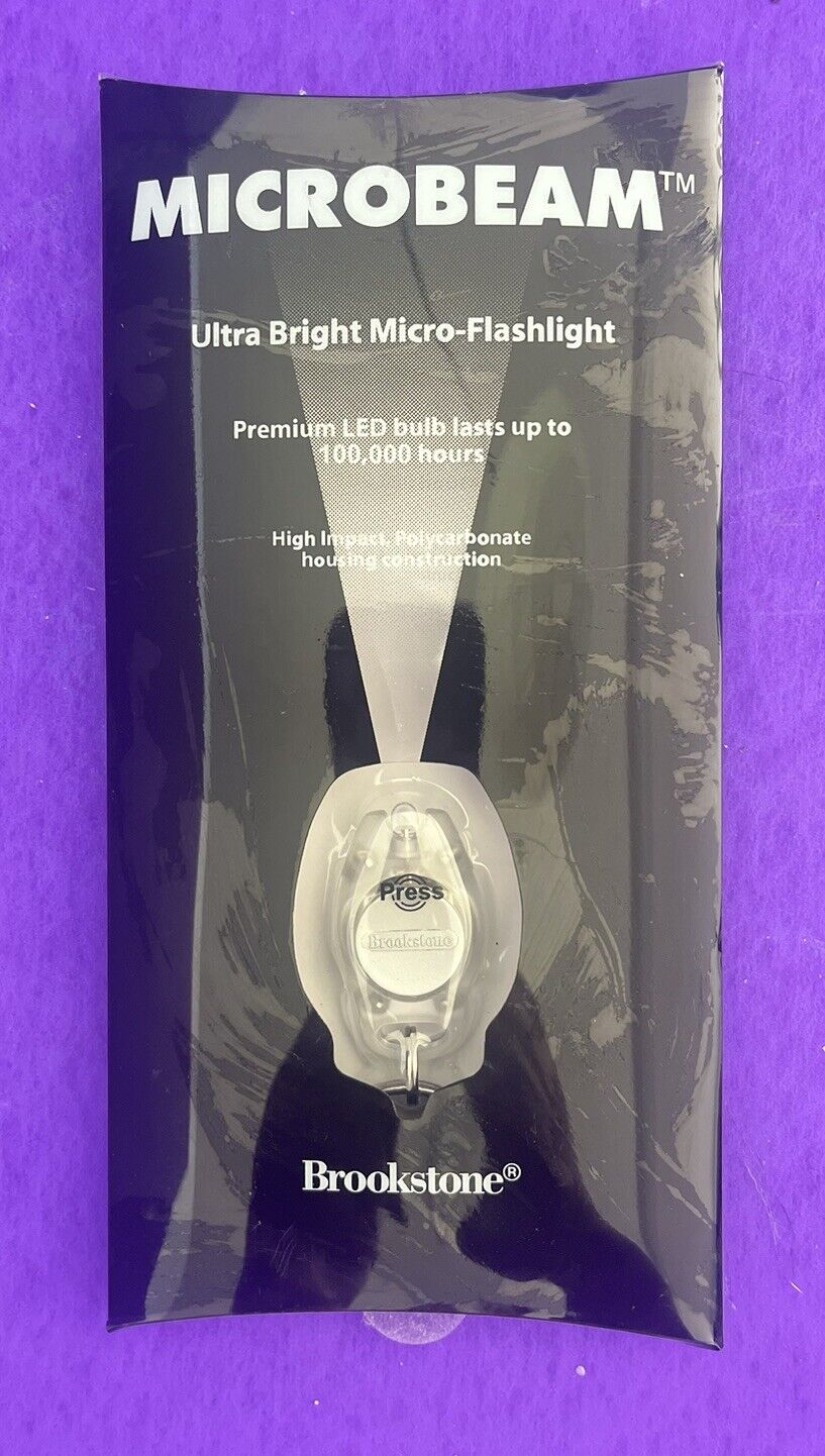New in Package Brookstone LED Micro Flashlight Ultra Bright SALE