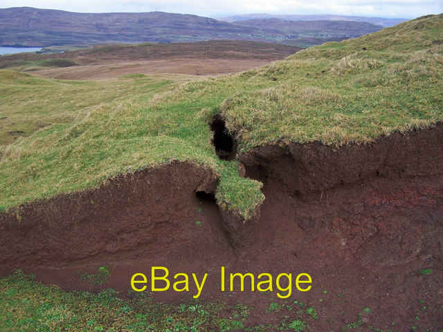 Photo 6x4 Soil erosion on the cliff top Waterstein The soil on the cliff  c2009