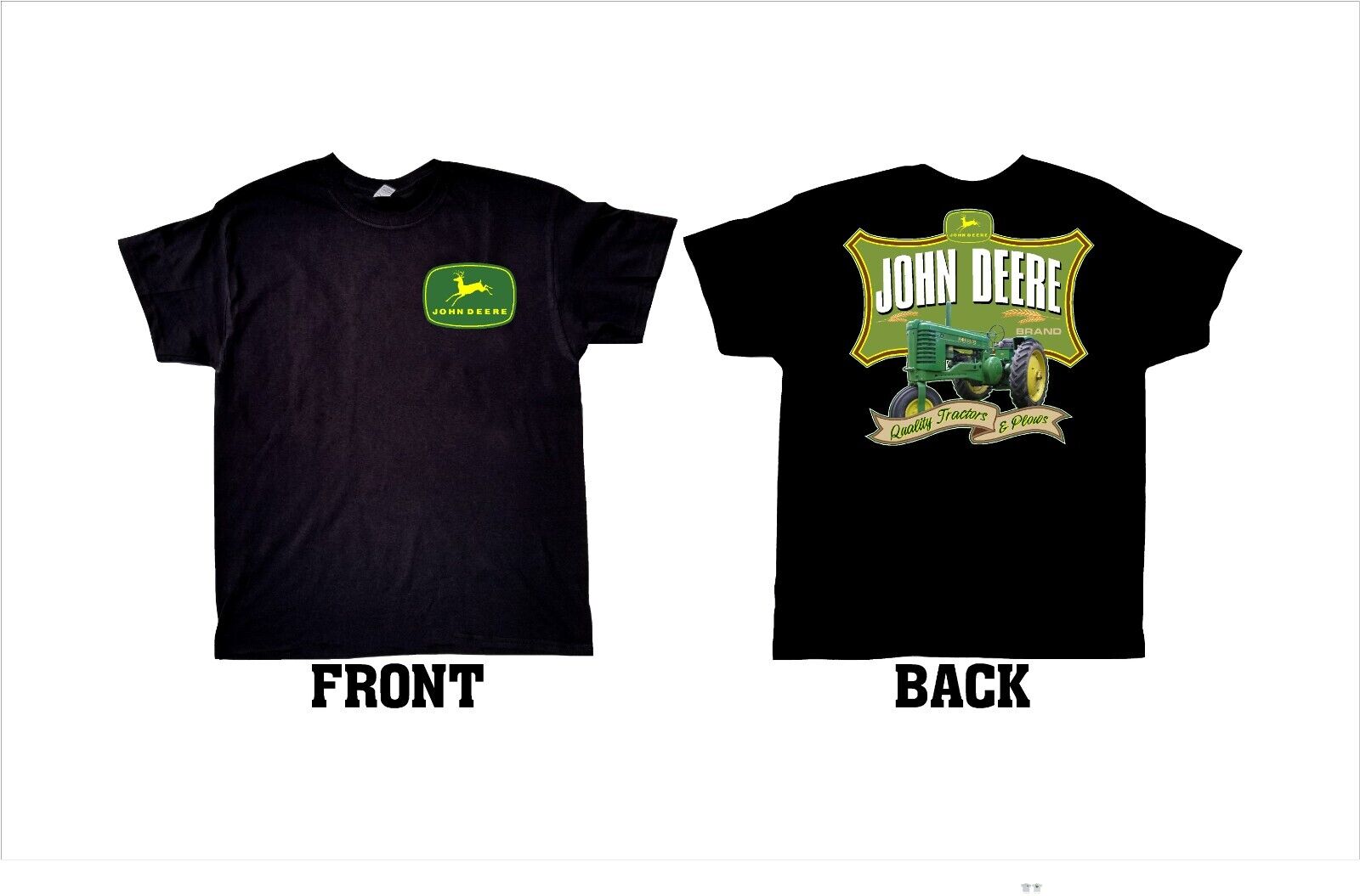 John Deere Quality Tractors & Plows Vintage Recreated Tee Shirt - Tee Shirt