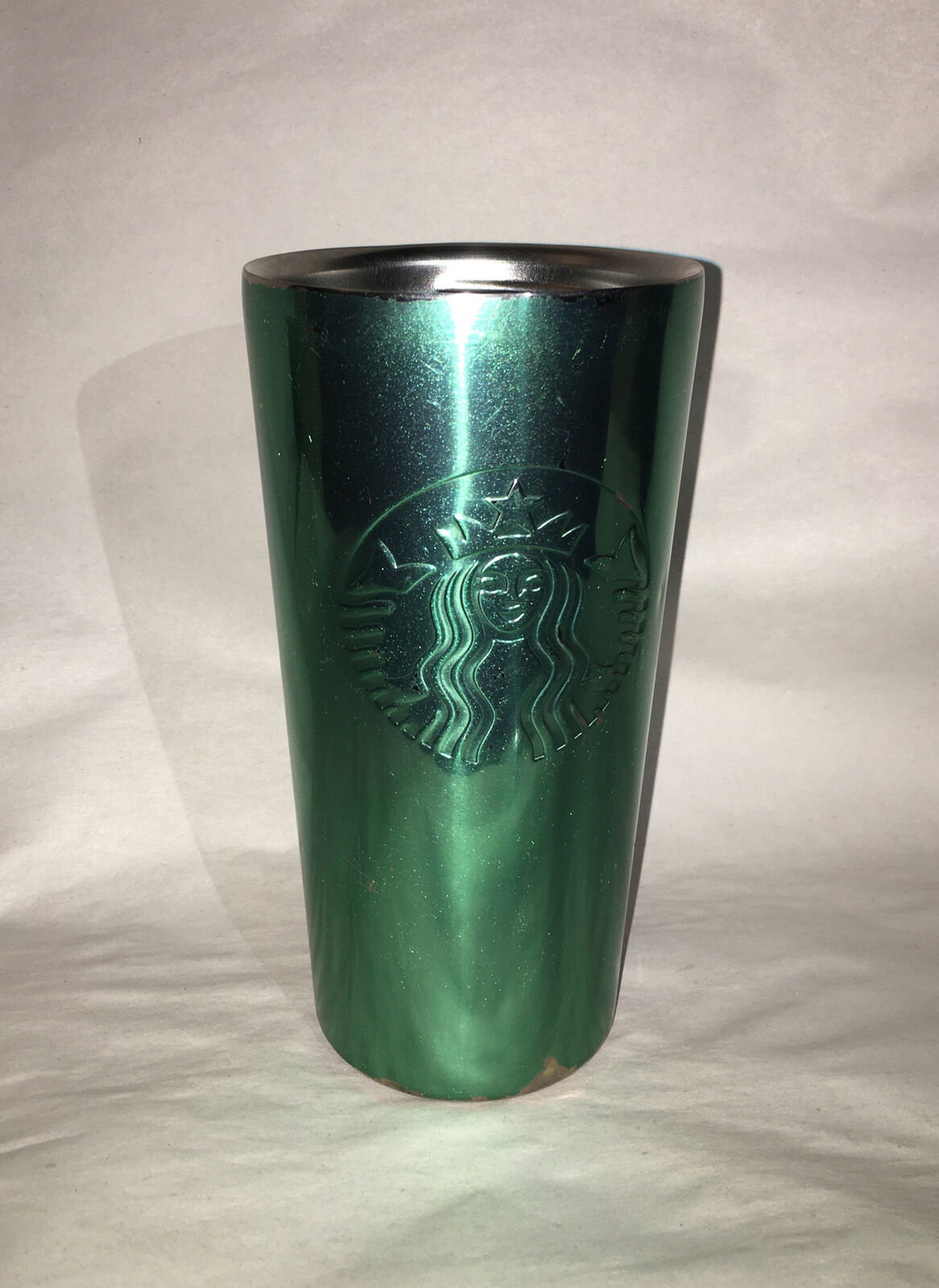 Starbucks High Shine Green Stainless Steel Cold Cup 16 Oz. 2015. No Lid.