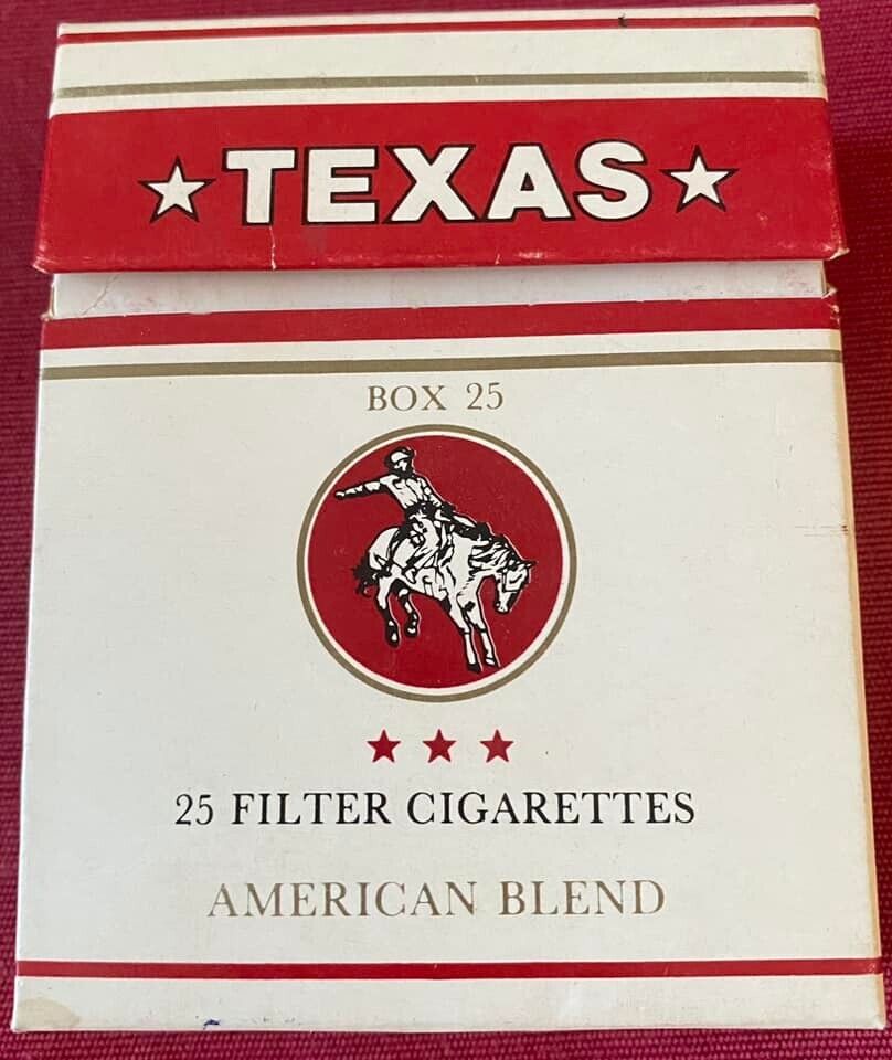 Vintage Texas Box 25 Cigarette Cigarettes Cigarette Paper Box Empty Cigarette