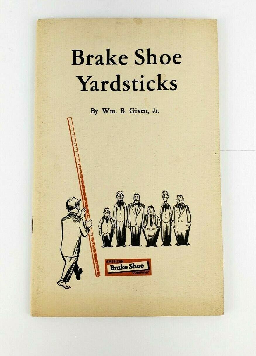 VTG 1949 American Brake Shoe Company Brake Shoe Yardsticks Advertising Pamphlet