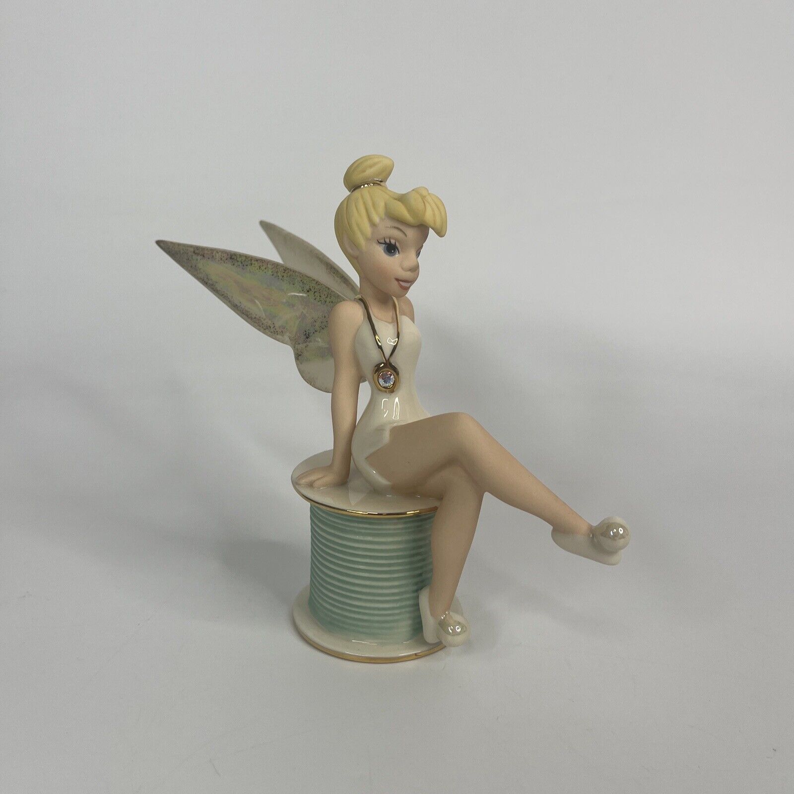 Lenox Disney Pixie Perfection Tinker Bell Figurine Thread Spool  NO BOX