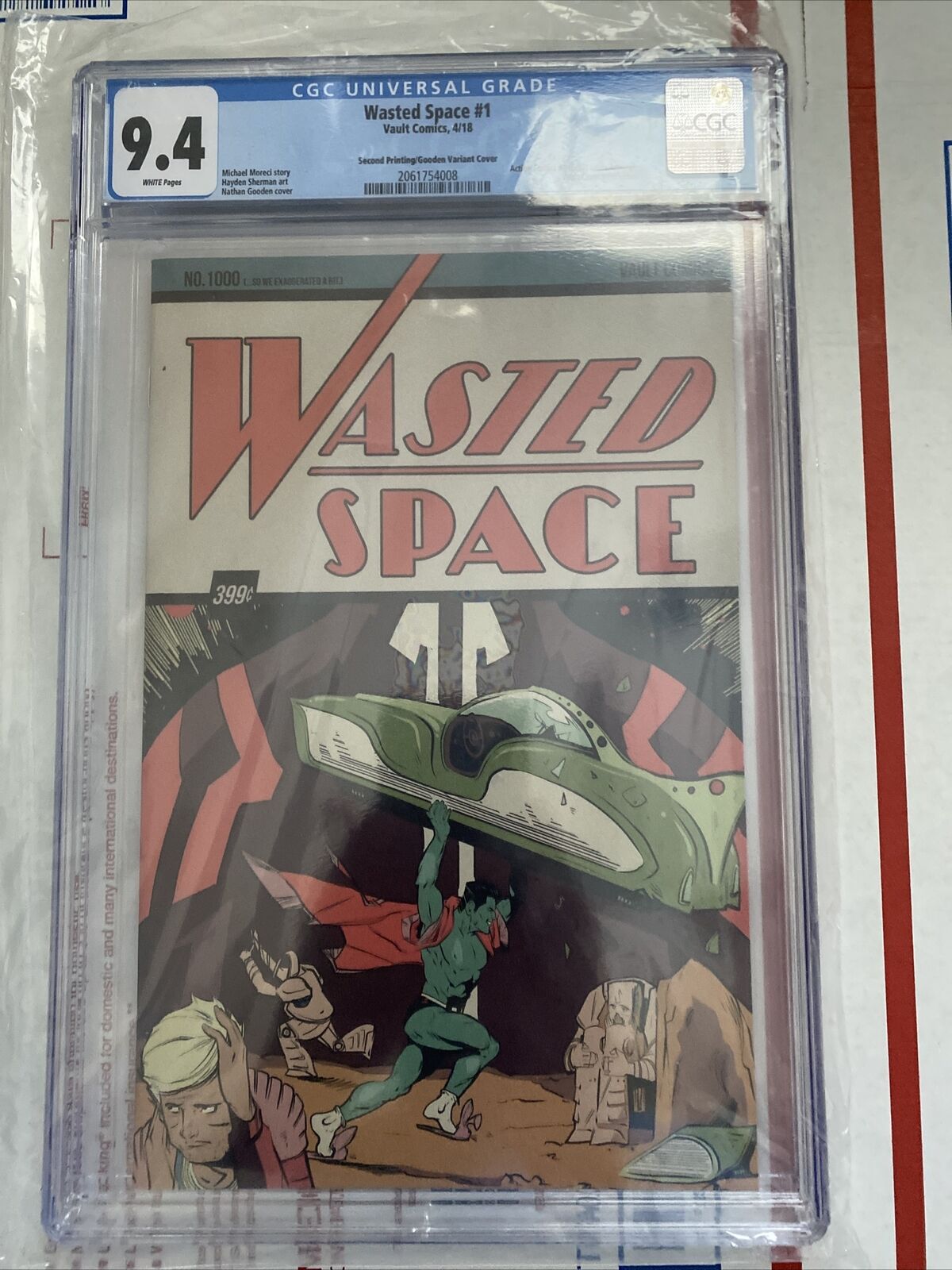 WASTED SPACE #1🔥🔥CGC 9.4 2nd Print Crisis Low Print, Hard To Find Vault