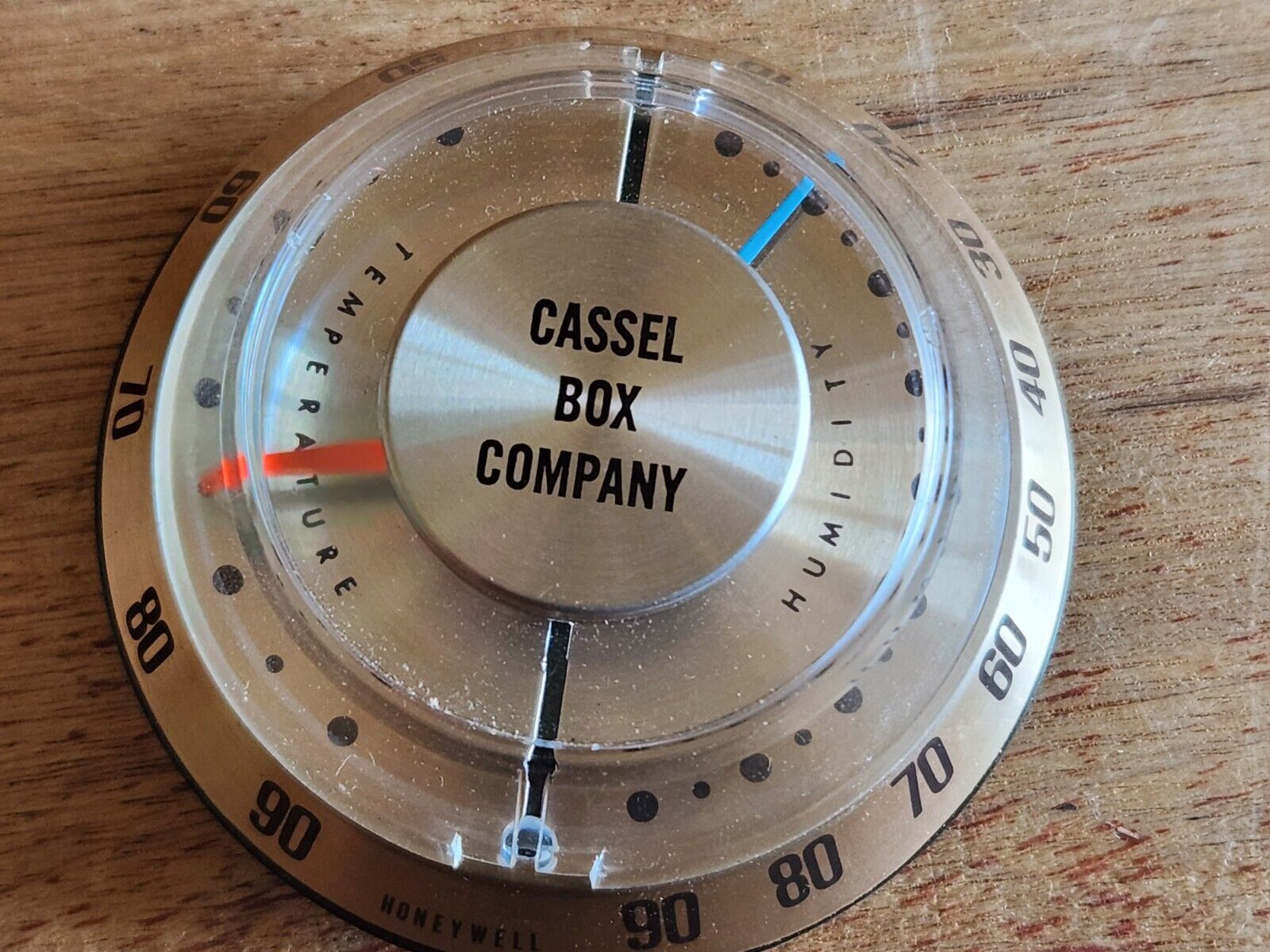 HONEYWELL Weather Station Temperature Humidity Cassel Box Company NOS Vintage