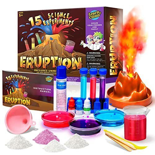  Erupting Volcano Science Kit for Kids -15 Experiments 