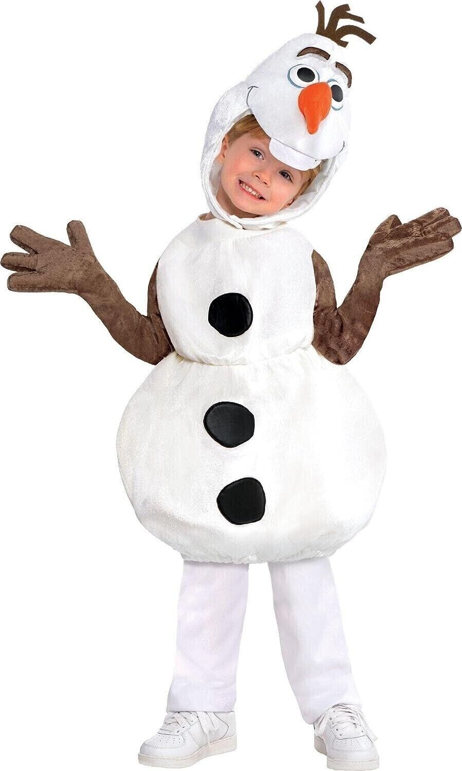 Disney Frozen Olaf Snowman 2-Piece Halloween Costume Child Size Small (4-6) New