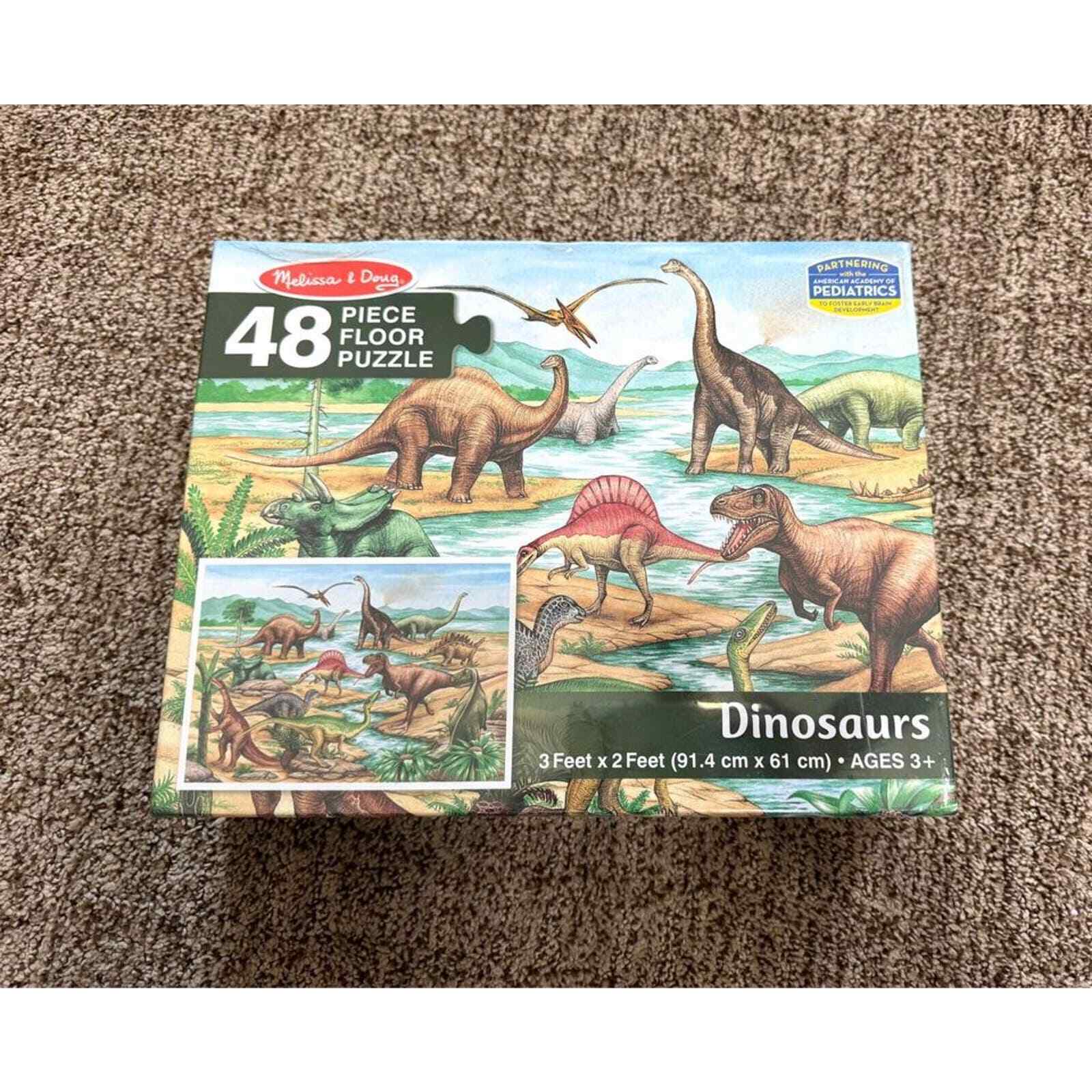 Melissa & Doug NIP Brand New Dinosaur Large  Preschool Floor Puzzle