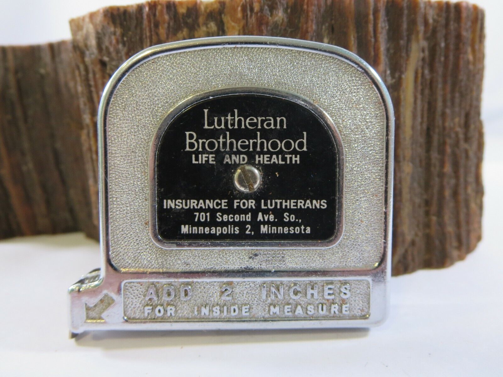 Rare Vintage Lufkin Lutheran Brotherhood Life & Health Ad Tape Measure ABSOL1