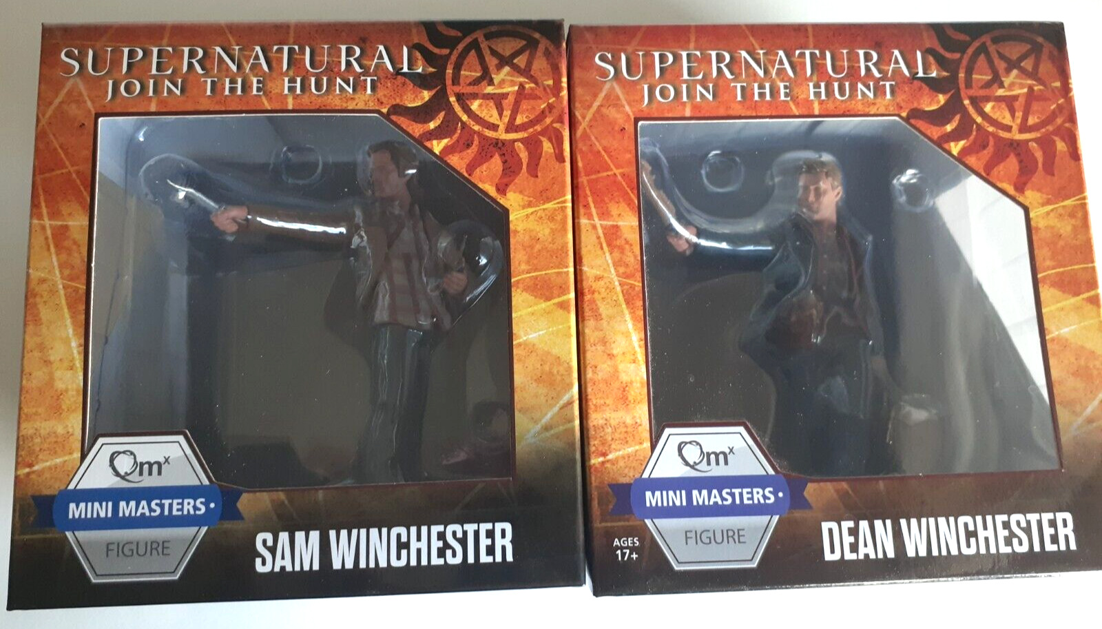 Qmx Quantum Mechanix Supernatural Mini Masters Figures, SAM & DEAN, New In Box