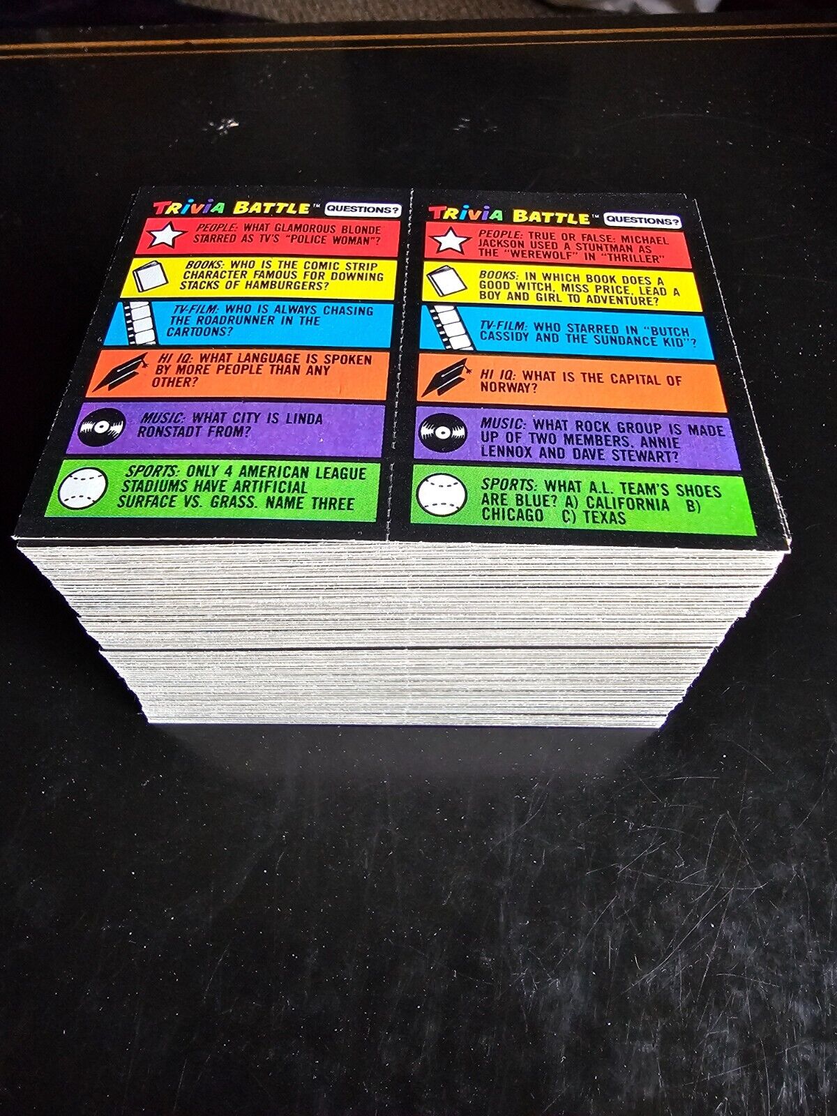 1984 Topps Trivia Battle Complete Card Base Set (1-264) 132 Full Cards