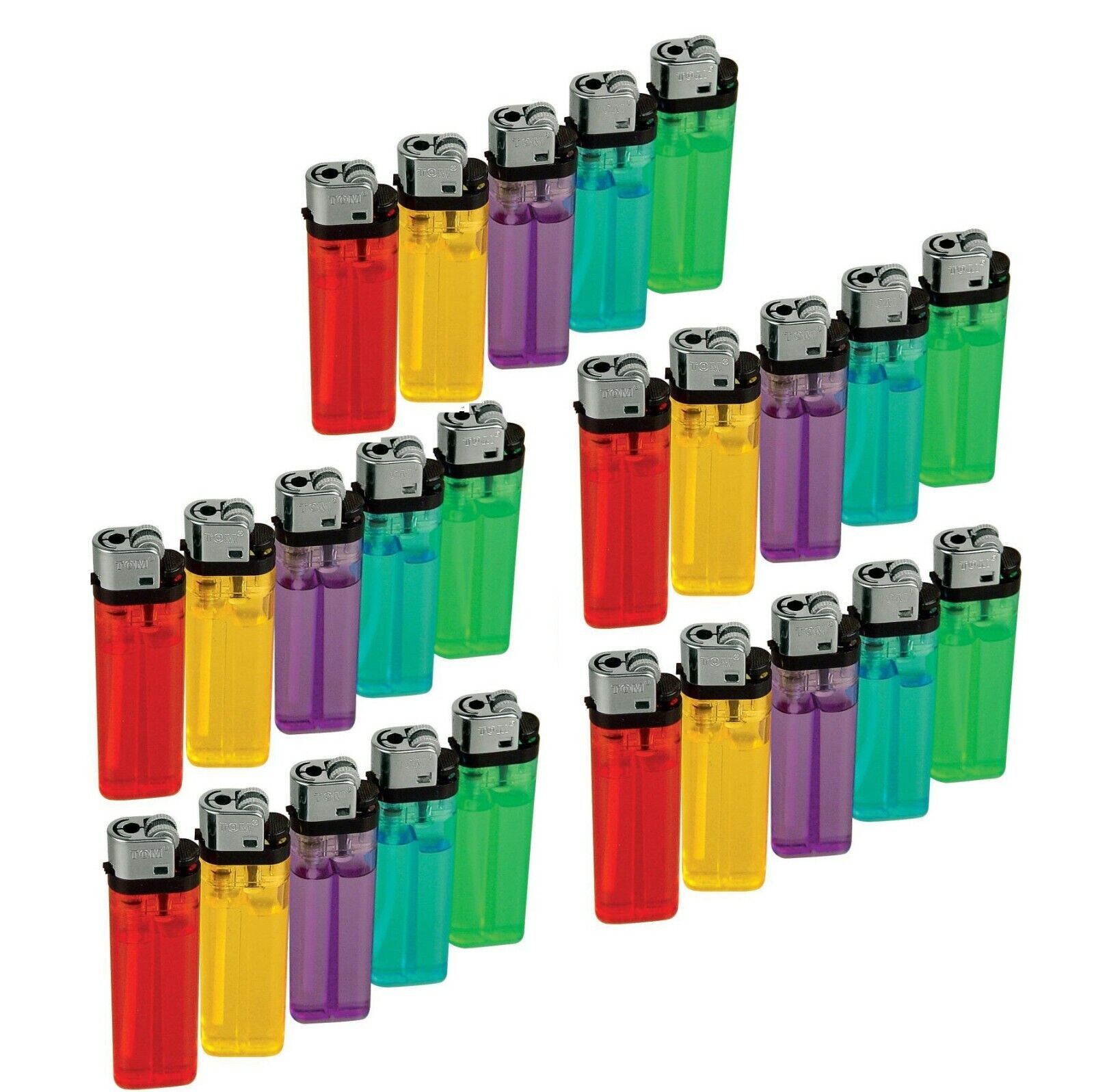 25 Pieces Cigarette Wholesale Disposable Lighters Pack with Display Stand