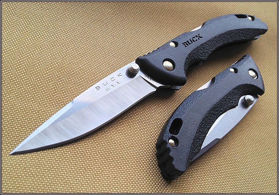 BUCK USA BANTAM FOLDING KNIFE 3.75 INCH CLOSED LOCK-BACK MADE IN USA 
