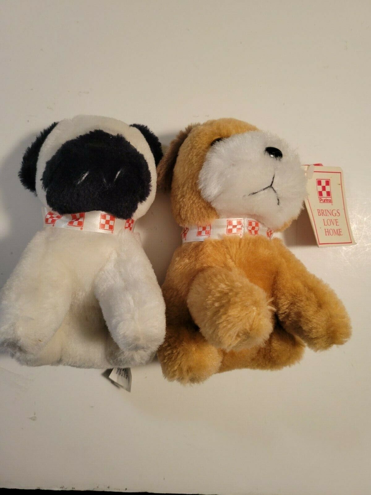 Purina Pets for people advertising stuffed dogs 6.5 inch 1995 lot of 2