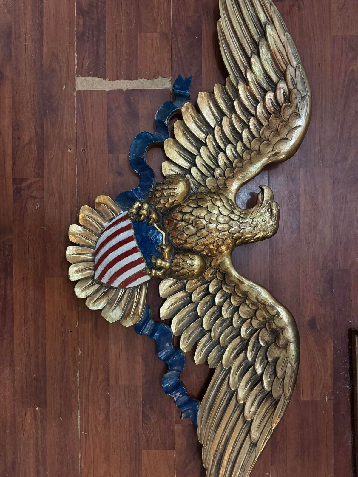 Vintage Syroco Eagle Made In USA 3762 45” X 17” Wall Mounted American
