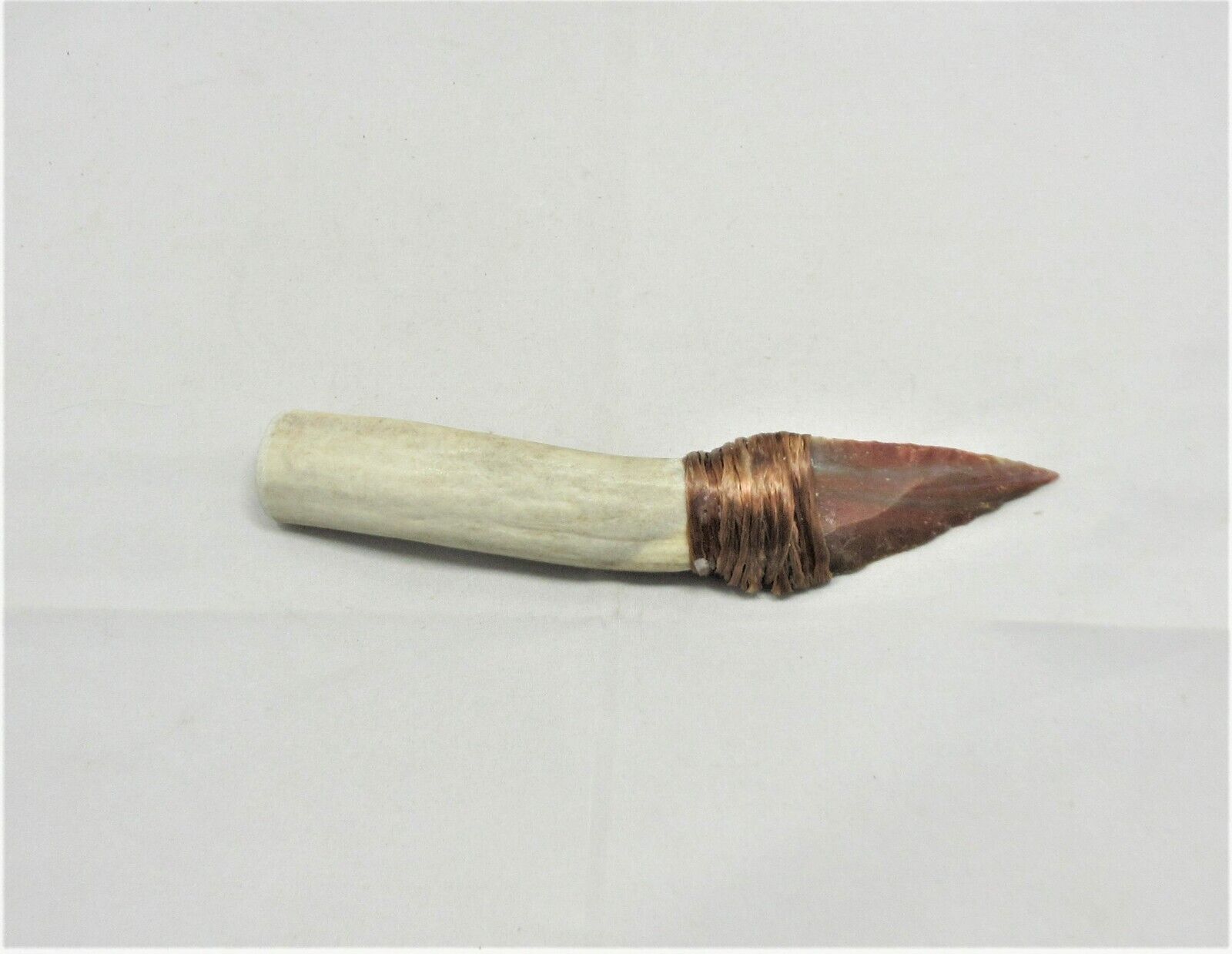 Native American Made Tribal Knife, Deer Antler Knife, Cherokee Knife, COA, #771
