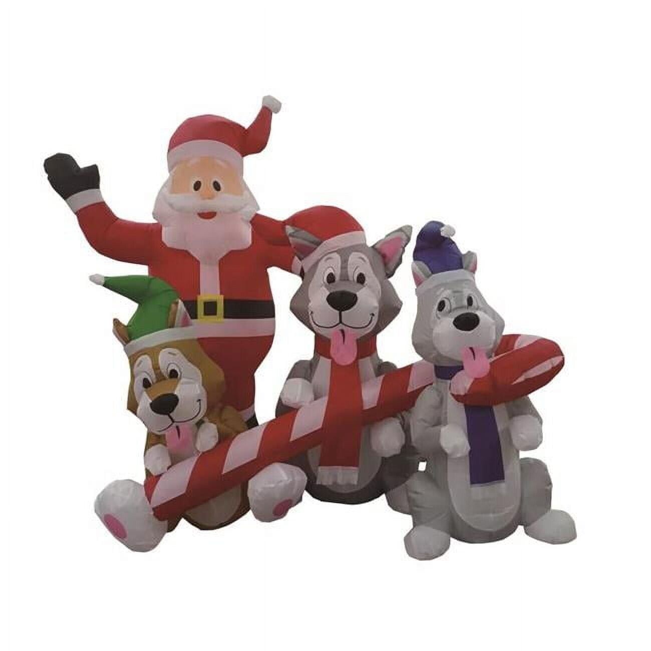 Celebrations 9086814 6 ft. Inflatable Santa with Dogs