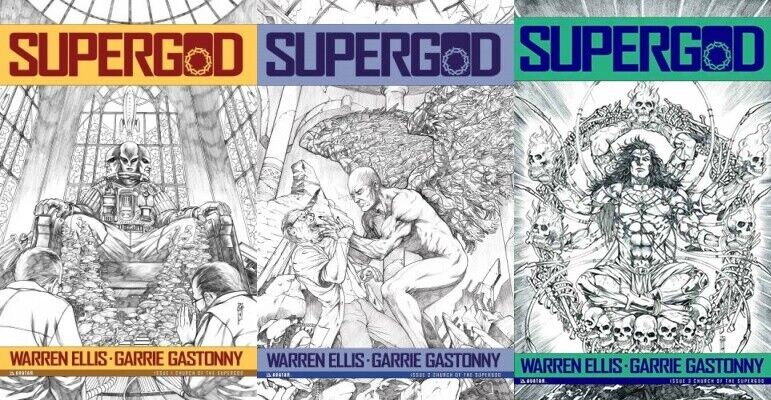 Supergod #1-3 Incentive Variants (2009-2010) Avatar Press Comics - 3 Comics