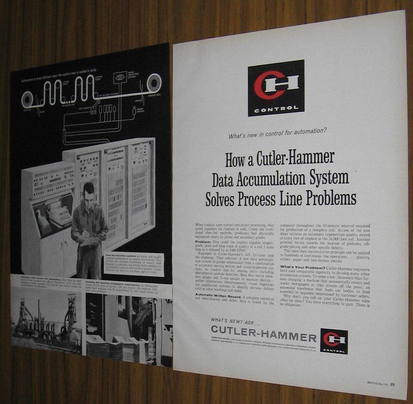 1961 VINTAGE AD~CUTLER-HAMMER DATA ACCUMULATION SYSTEMS COMPUTER