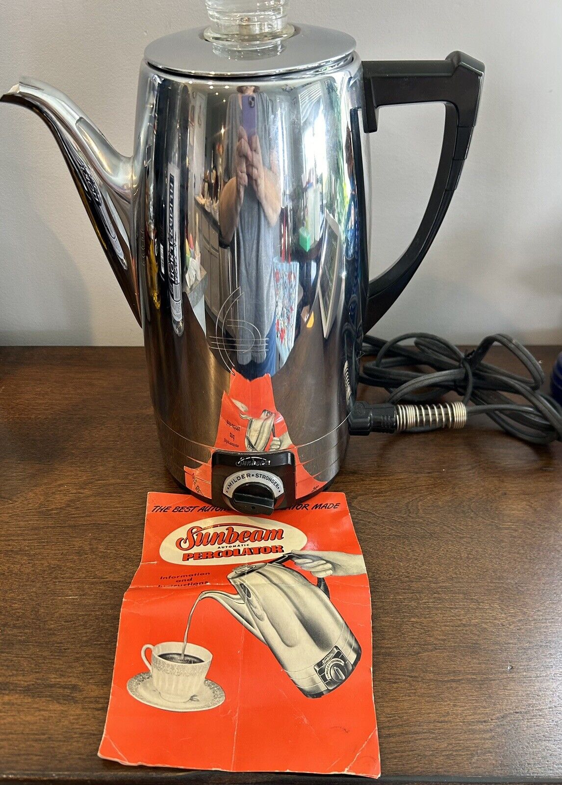 Vtg Sunbeam Coffee Master Electric Percolator Pot Maker 10 Cup AP10A USA Works