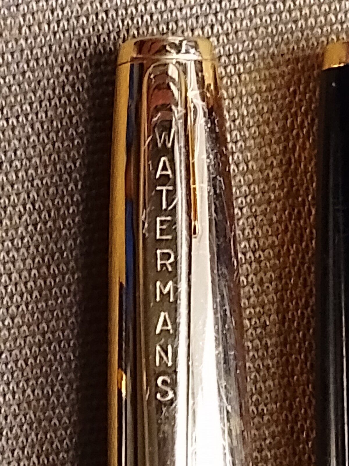 RARE AUTHENTIC WATERMANS plaque OR G GOLD PLATED Fountain PEN