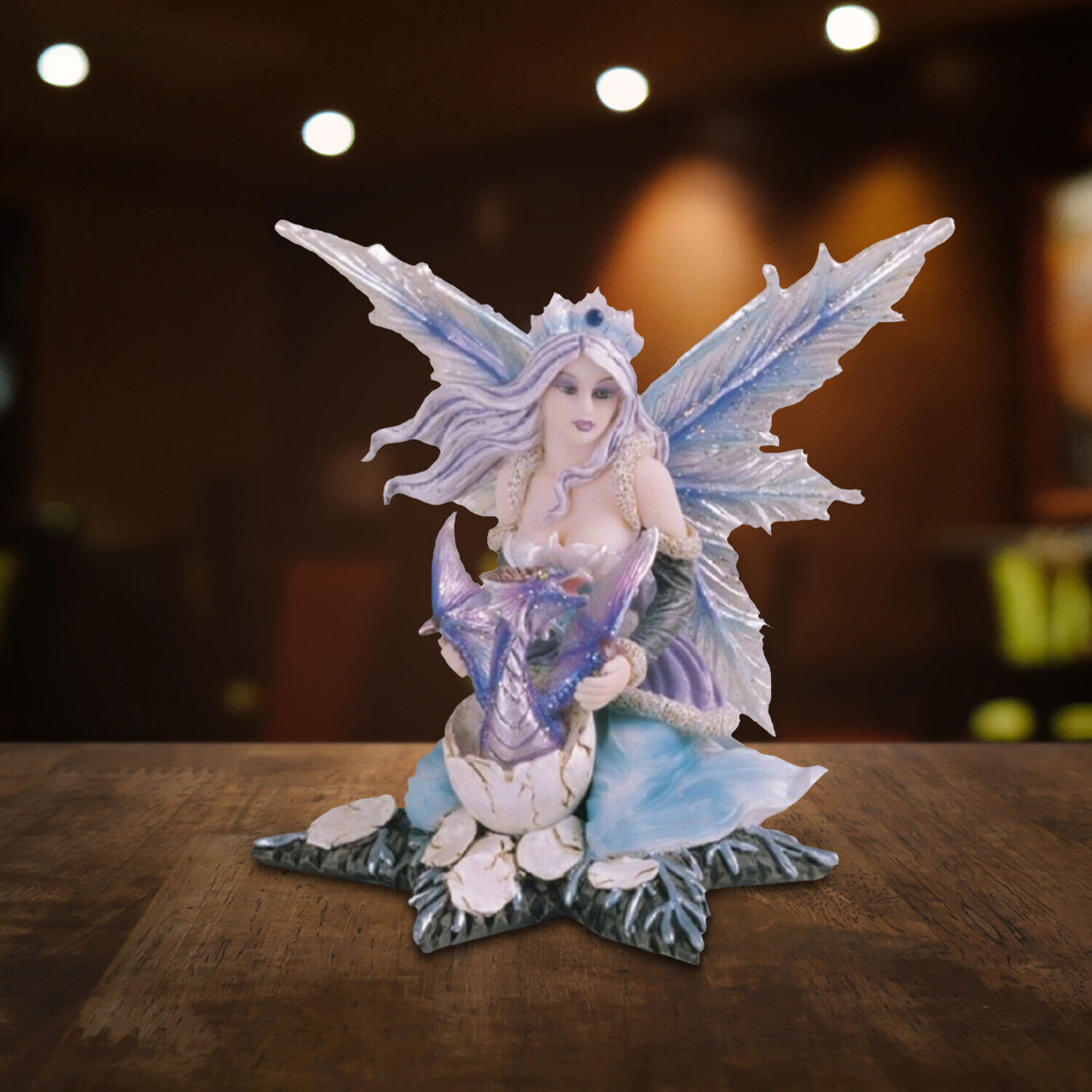 Fairy with Dragon Hatchling from Egg Statue 5