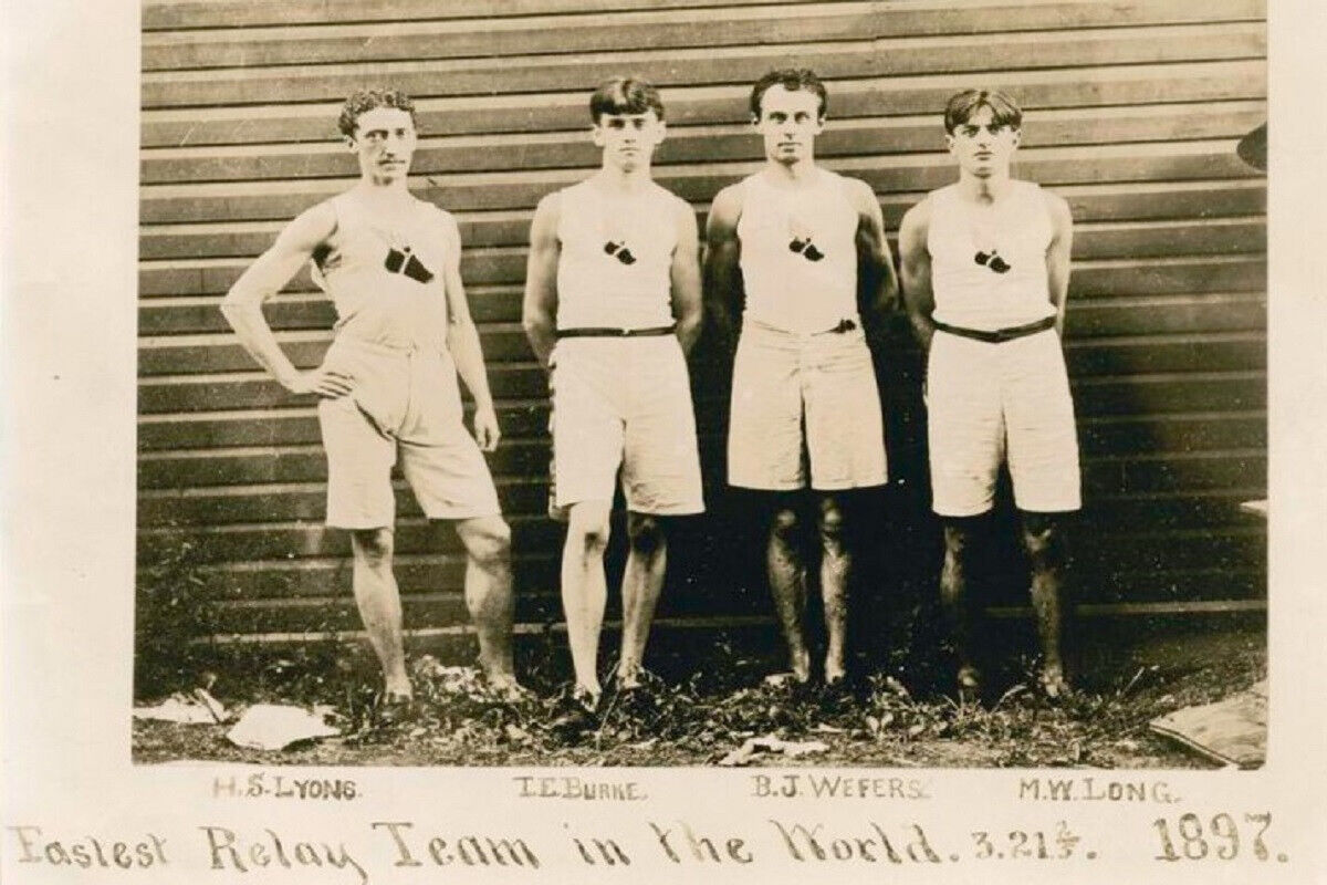 Photo, NY Athletic Club World\'s Record Team, 1897, Showing Bernard J. Wefers 