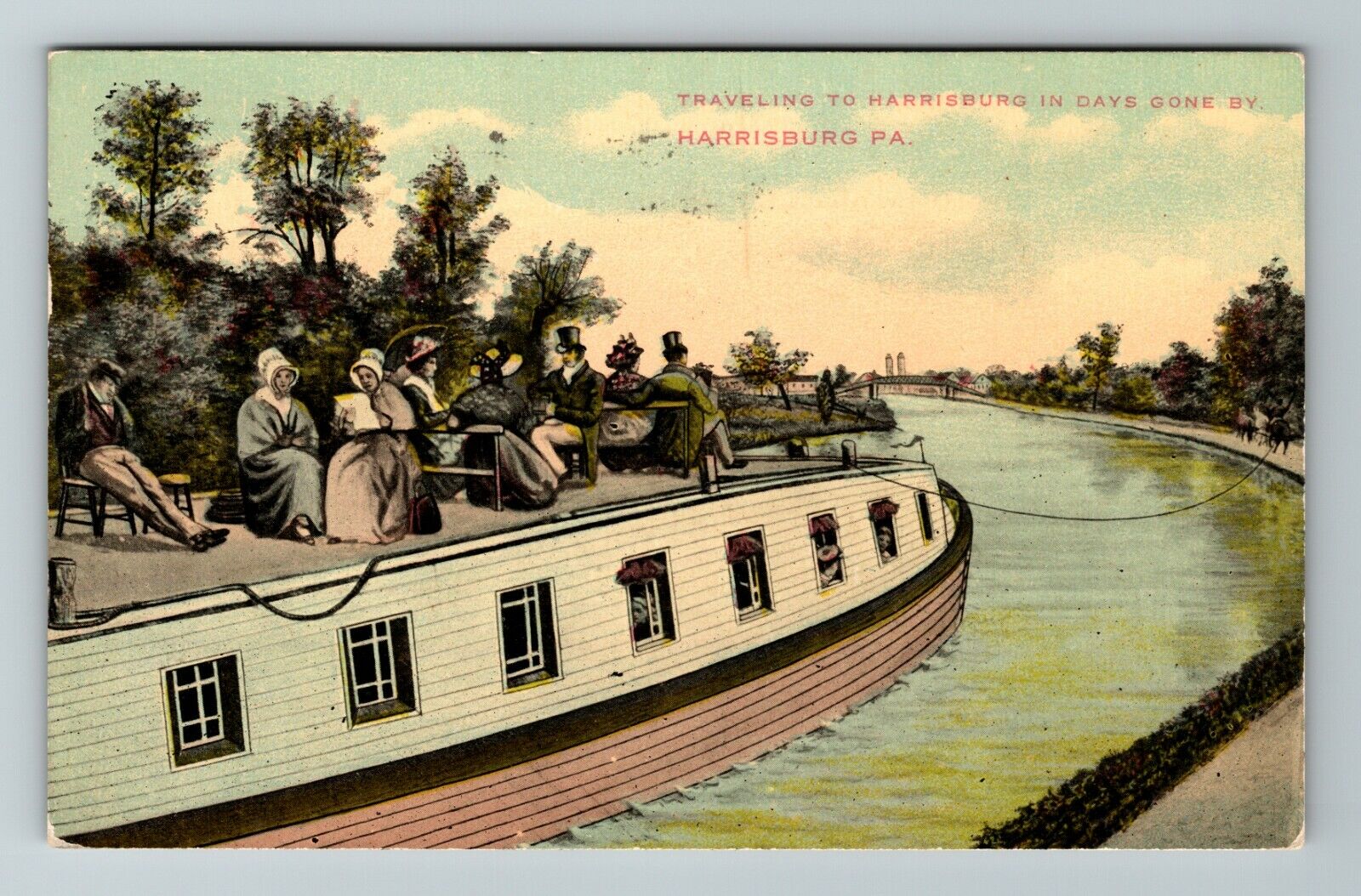 Harrisburg PA-Pennsylvania, Traveling To Harrisburg In Days, Vintage Postcard