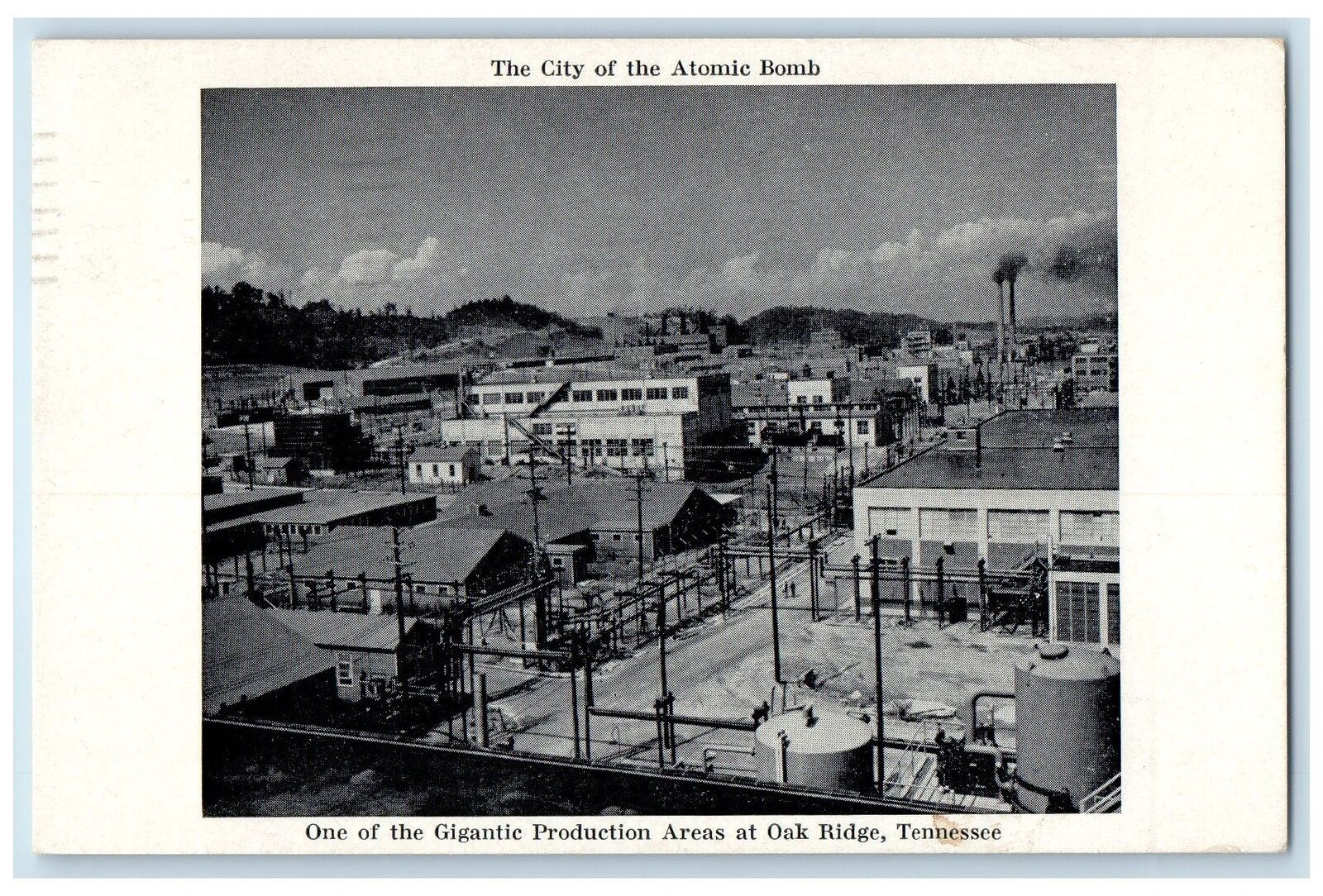 1949 Gigantic Production Areas City Atomic Bomb Oak Ridge Tennessee TN Postcard