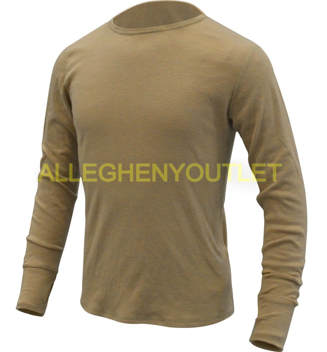 USGI Peckham FR Flame Resistant (FREE) Base Layer Long Sleeve Shirt Sand S/S NEW
