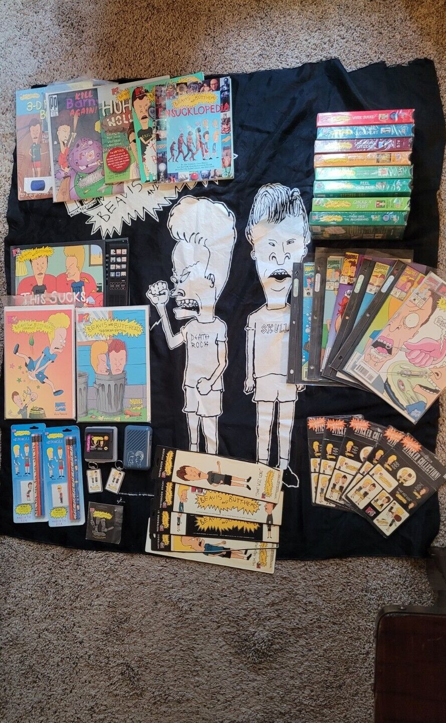 Beavis And Butthead Vintage Tapes, Stickers, Sega Game, Magazine, Comics, More