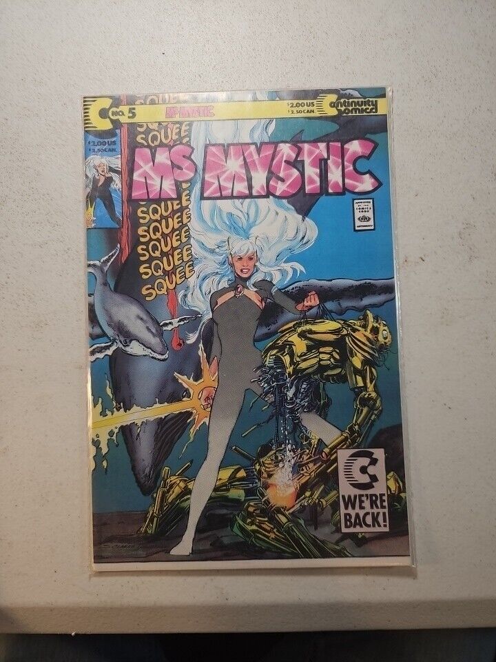 Ms. Mystic #5 Continuity Comics 1990 Bagged And Boarded