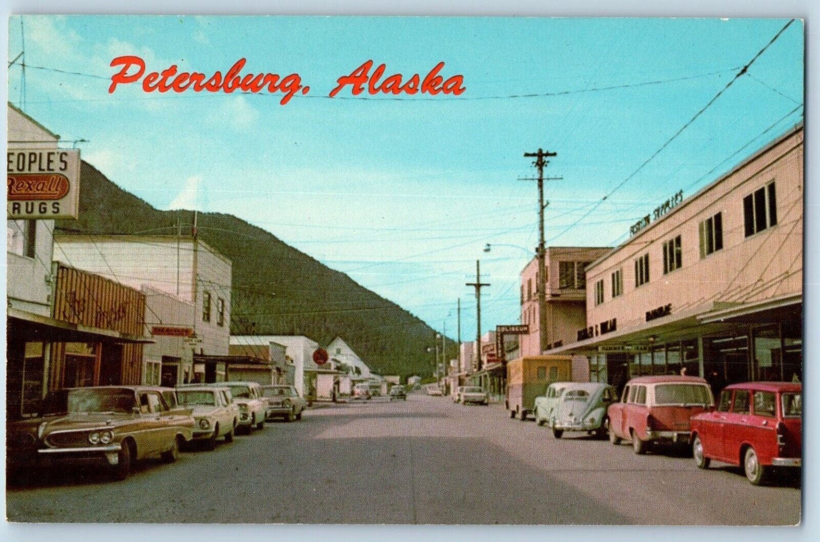 Petersburg Alaska Postcard Southeastern Sportfishing Center 1960 Vintage Antique