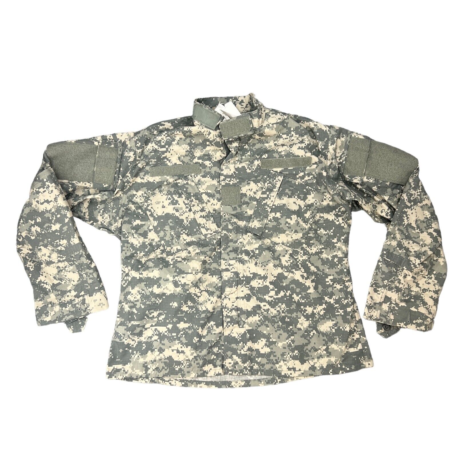 US Army Combat Jacket Mens L Large Digital Camo Ripstop Full Zip Military Shirt