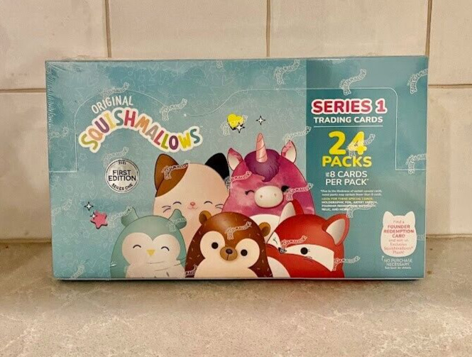 1st Edition Squishmallow Trading Card Hobby Box 24 Packs **RARE** ONLY 1000 MADE