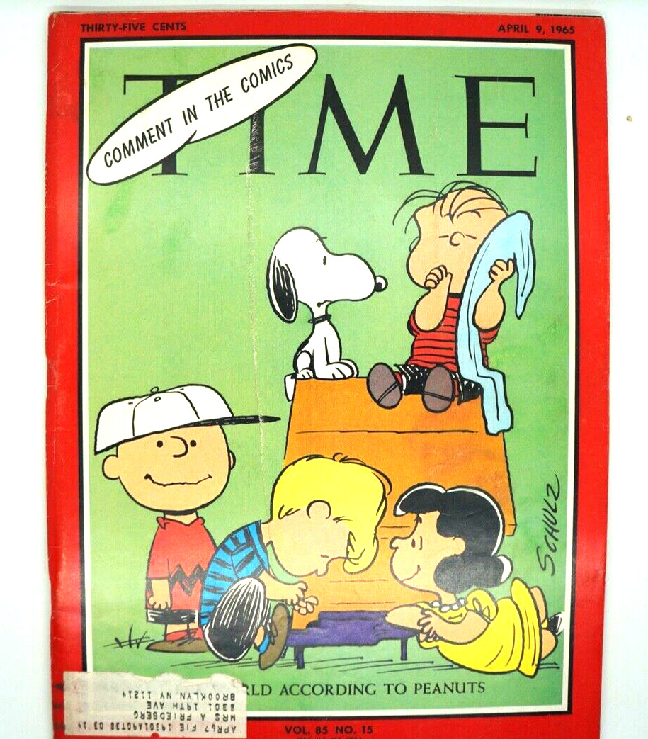 Time Magazine April 9th, 1965 Peanuts, Schulz, World According to Peanuts
