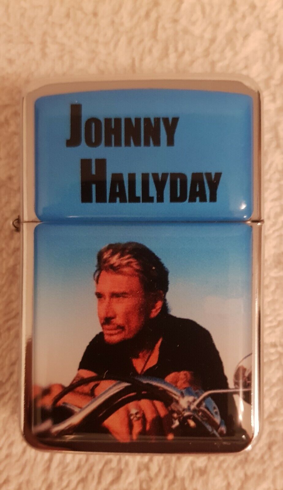 Rare Johnny Hallyday Gasoline Lighter on Harley Limited Edition 