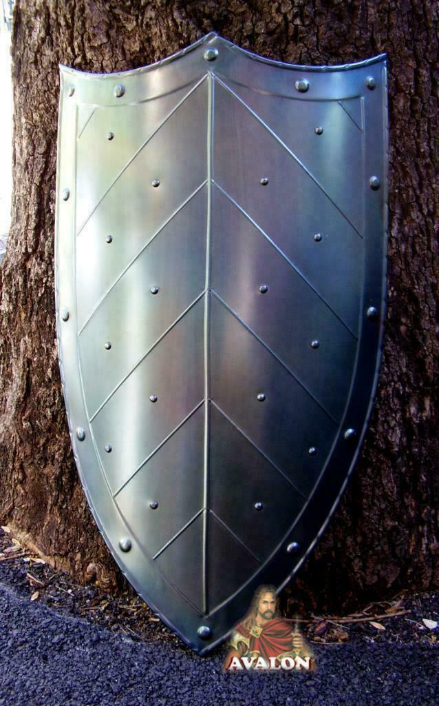 Medieval Shield With Three Pointed Combat 32''Fully Functional Ready For Battle 