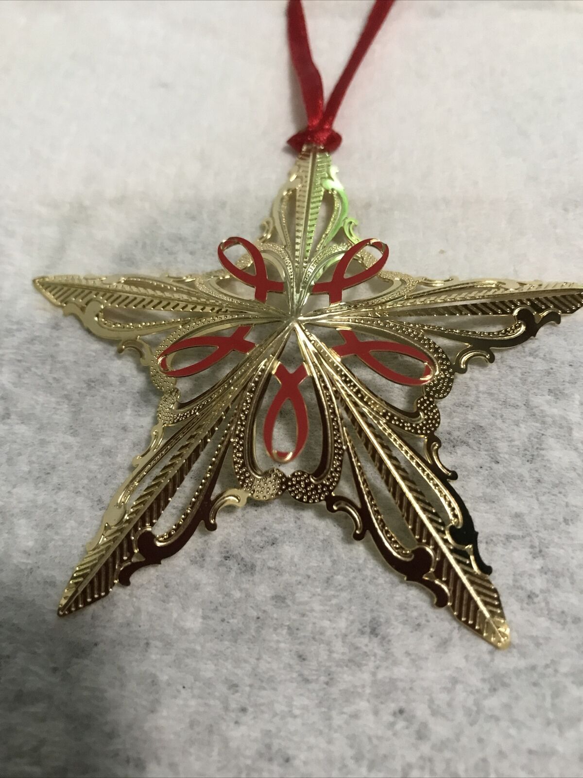 Brass/gold collectors edition ornament millennium star of hope symbol HIV/AIDS