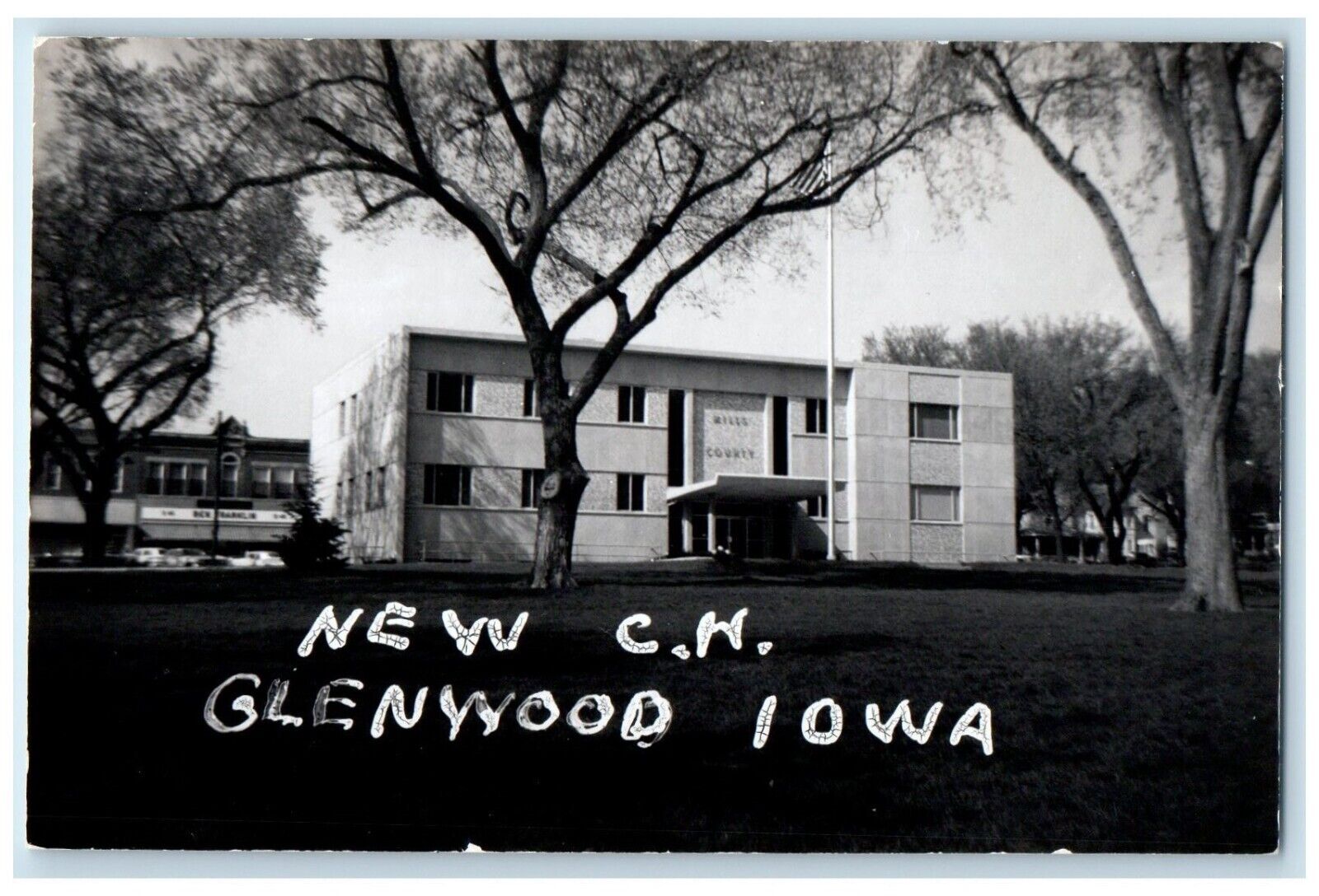 c1950\'s New City Hall Building Glenwood Iowa IA RPPC Photo Vintage Postcard