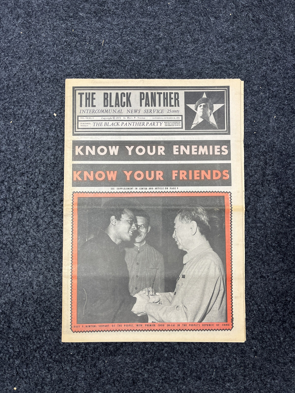 1971 Black Panther Chinese Communist CCP Support, Black Excellence, Civil Right