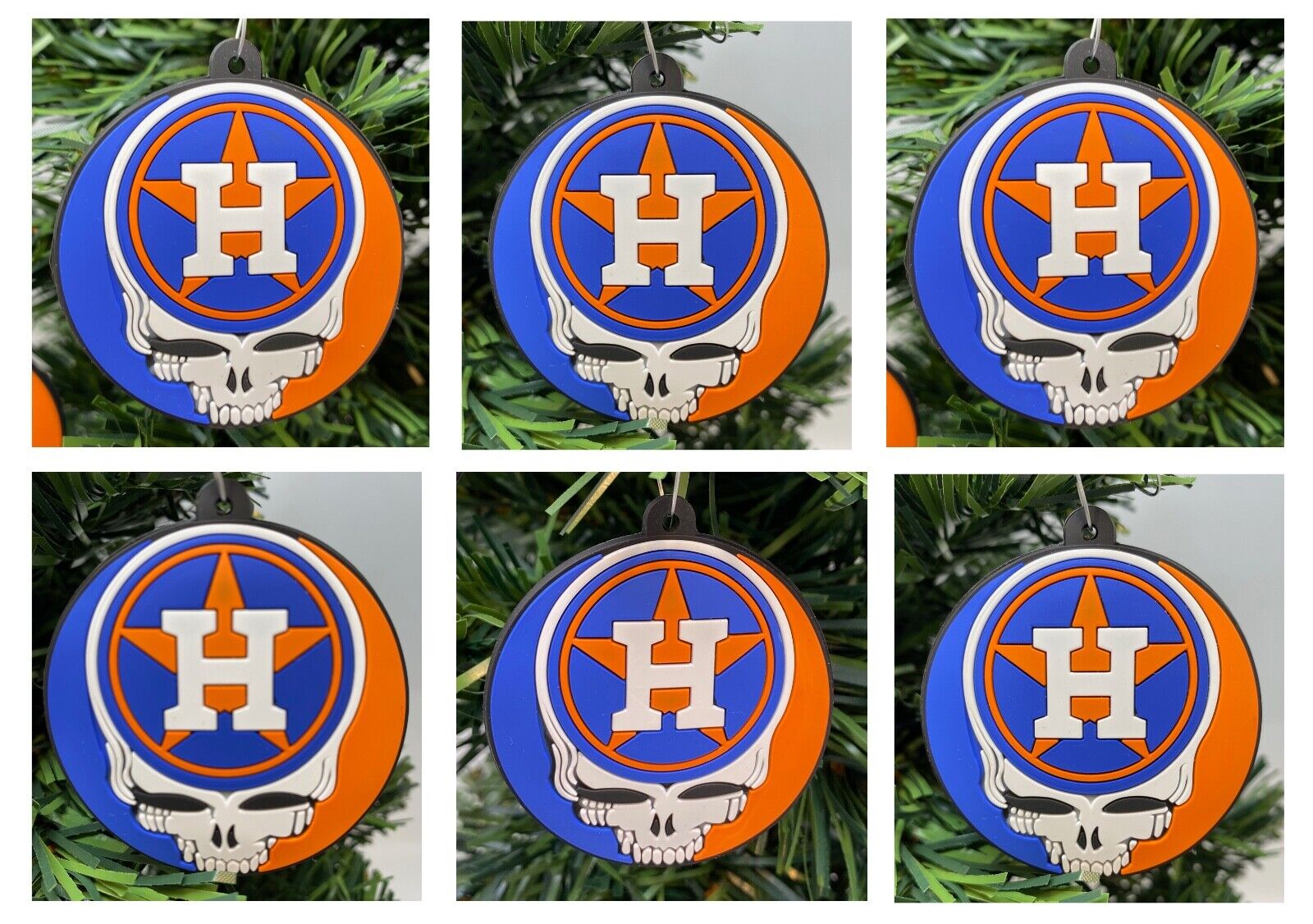 Houston Astros   6  Piece Christmas Holiday Ornament Set  ~BRAND NEW~