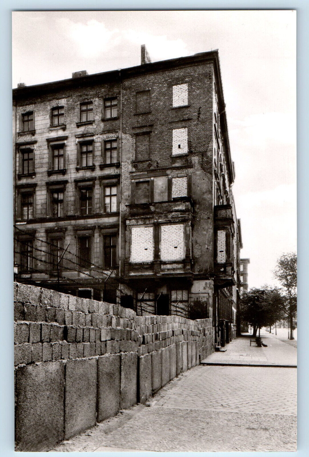 Berlin Germany Postcard The Wall in Bernau Street c1930's RPPC Photo