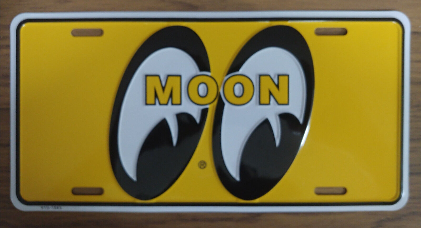 Vintage Mooneyes License Plate Embossed Metal Aluminum New Old Stock MOON