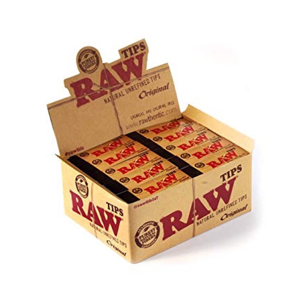 RAW Original Rolling Tips Unrefined Authentic Filter Tips  box....FREE  SHIPPING