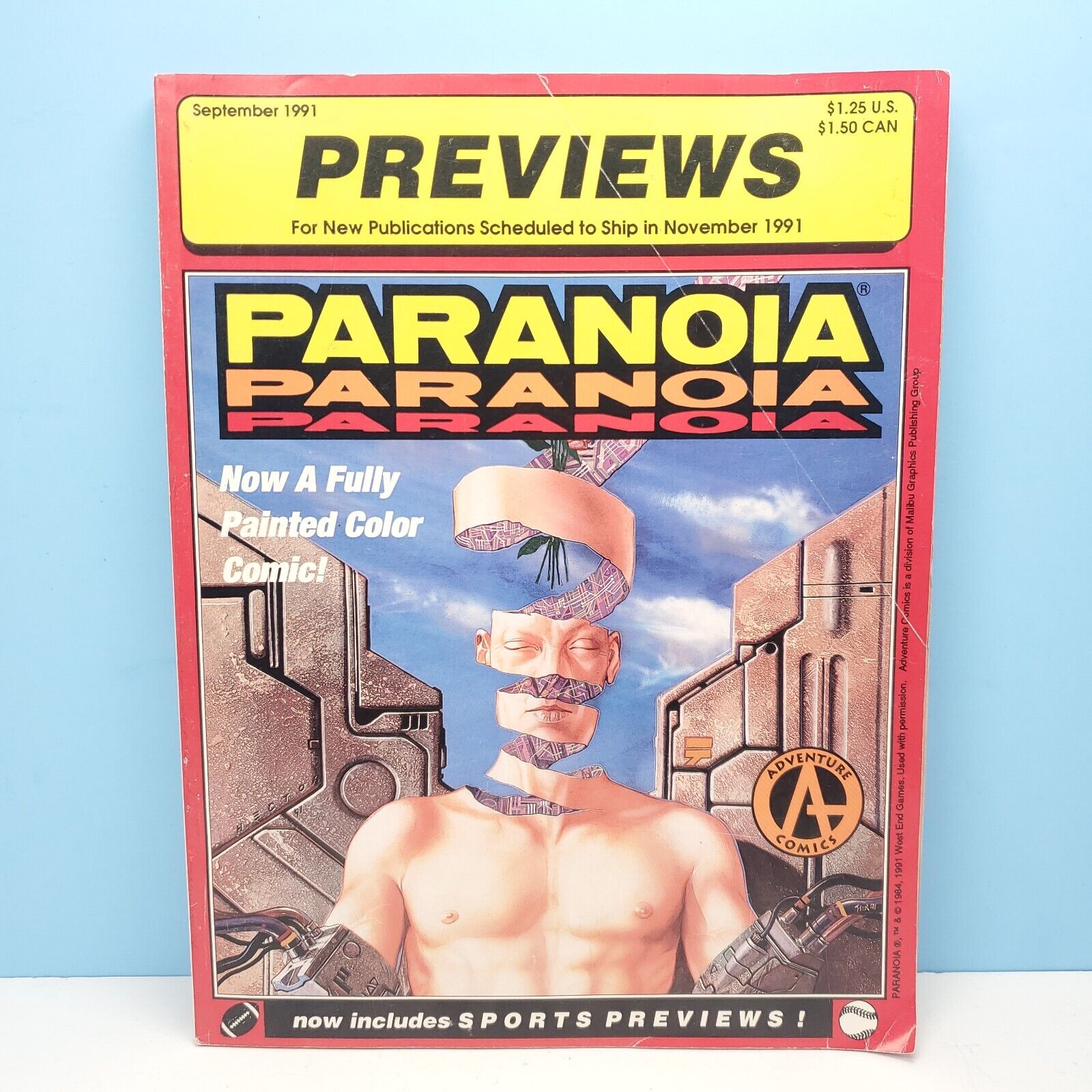 Previews Comic Book guide magazine September 1991 Sep Paranoia NICE